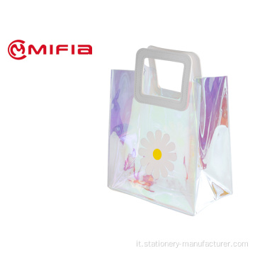 Borsa a mano in PVC laser con stampa